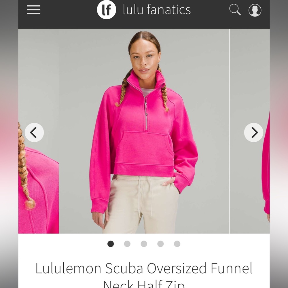 Sonic pink!!! Size XS/S lululemon scuba funnel neck. Like new condition!